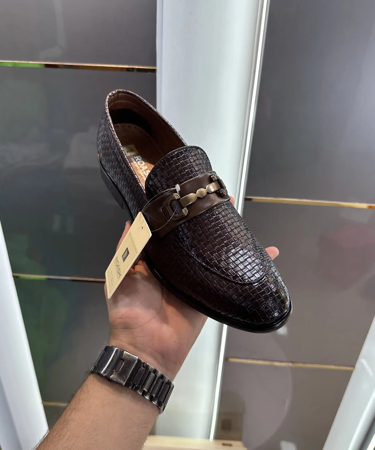 Roash_Concept Brown Metal Bukkle Formal Loafer