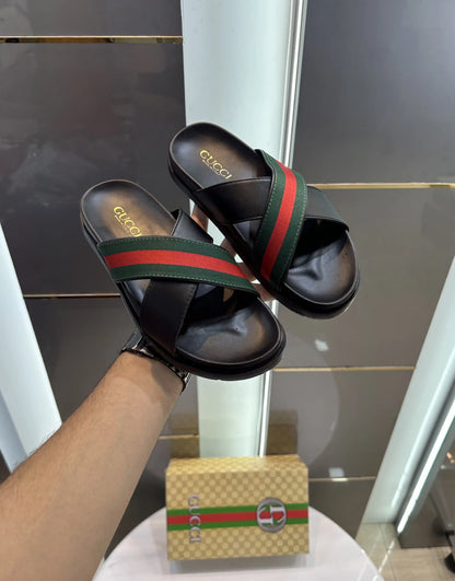 Gucci Premium Black Slide For Men