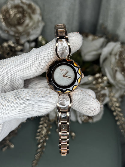 Gucci Copper White Premium Ladies Watch