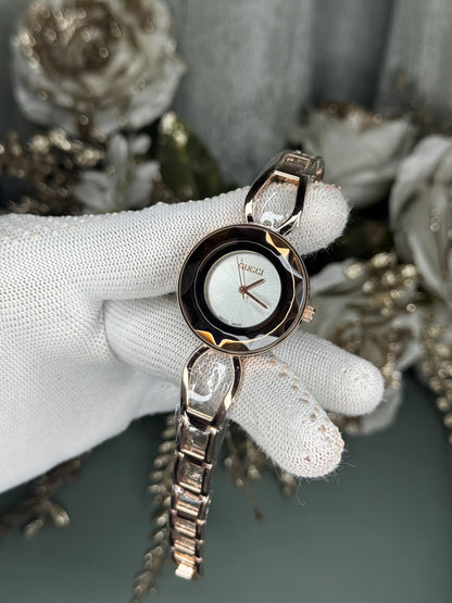 Gucci Copper White Premium Ladies Watch