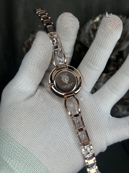 Gucci Rose Gold Black Premium Watch