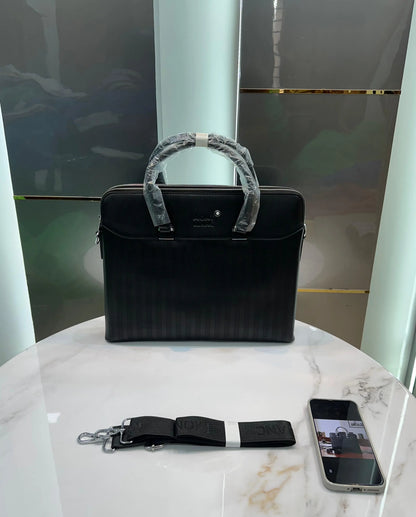 Mont Blan c Black 005 Luxury Premium Imported Laptop Bag