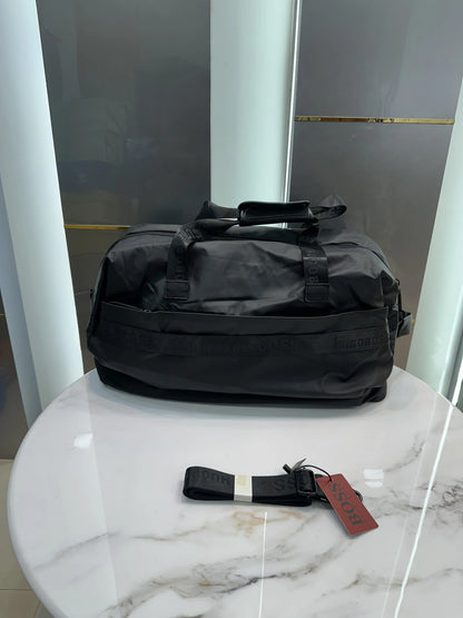 Hugo Bos s Bs16006 Black White Luxury Imported Duffel Bag