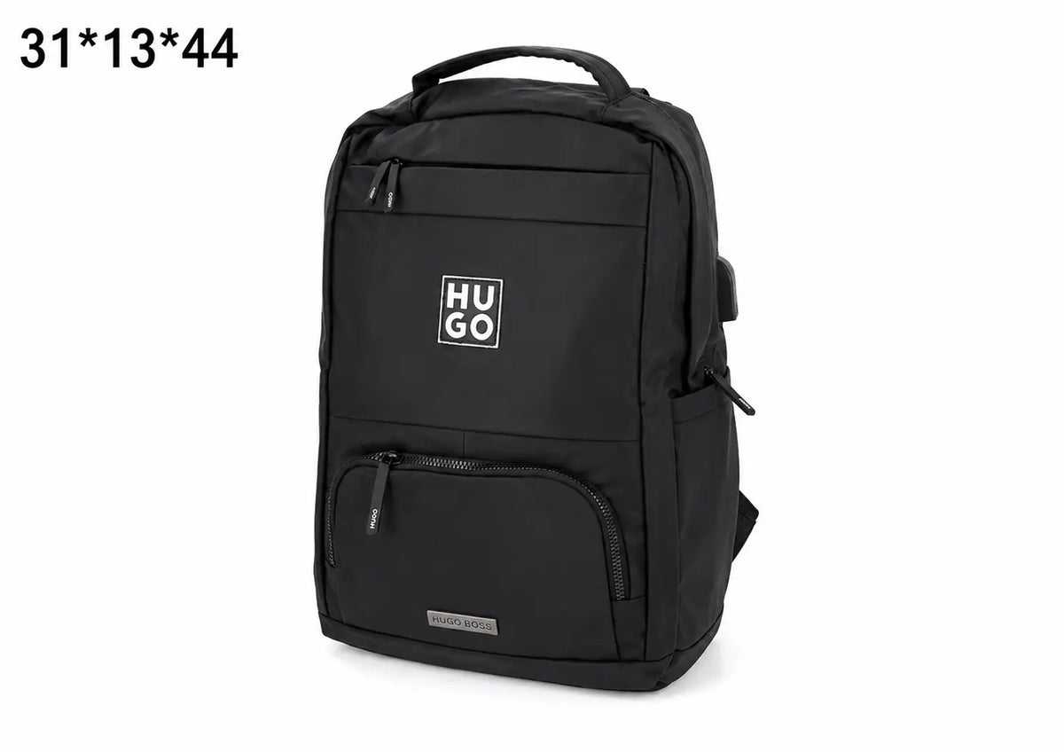 Hugo Bos s S83 Black White Luxury Imported BackPack With Usb Port