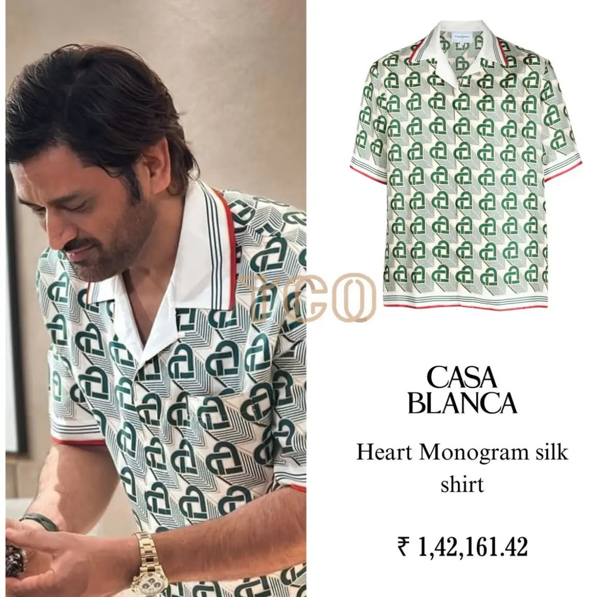 Casablanca Ms Dhoni Edition Imported Half Shirt