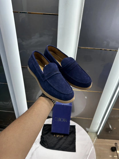 Dior_Blue Premium Suede Leather Formal Loafer