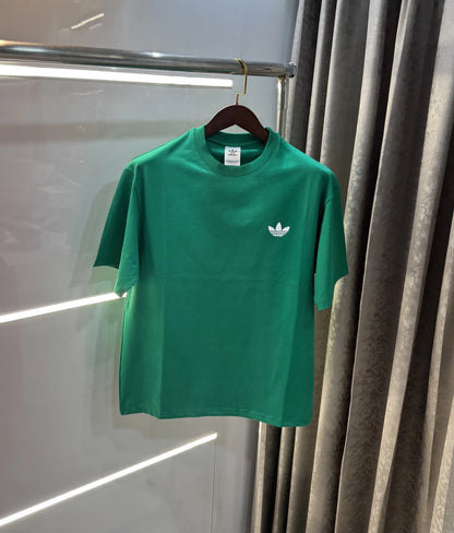Adidas Green Logo Print Imported Oversized T-Shirt