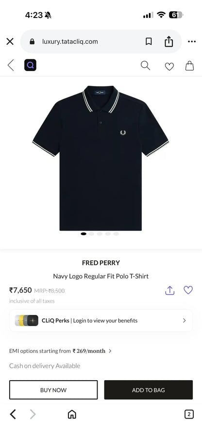 Fred Perry Premium Polo Tshirt