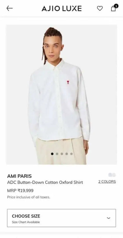 Ami Paris White Imported Shirt