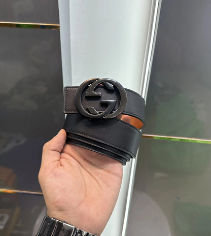 Gucc i Premium Reversible Imported Belt Grey Black g781