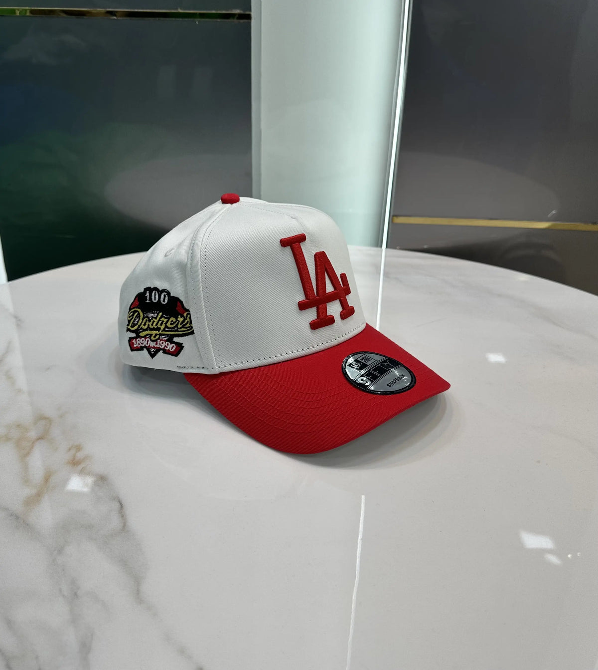 LA Red White Premium Imported Cap la6486