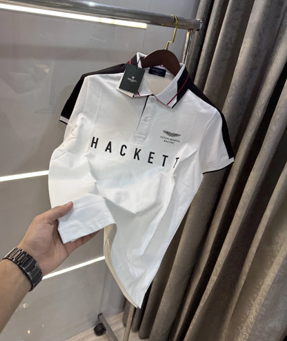 Hacket White Logo Work Premium polo T-Shirt