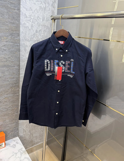 Diesel Navy Blue Logo Work Premium Shirt