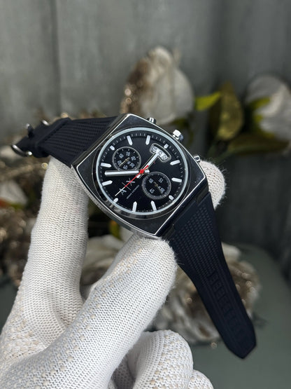 Arman i Exchange Oliver Silver Black Chronograph Premium Watch
