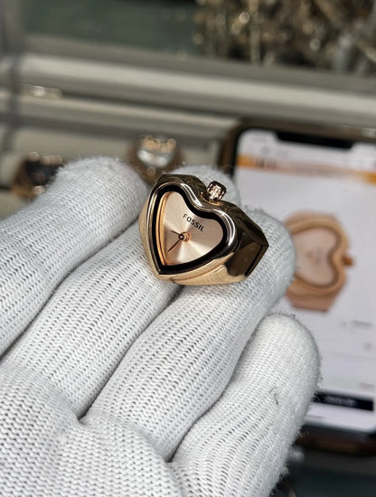 Fossi l Rose Gold Ring Analog Ladies Watch