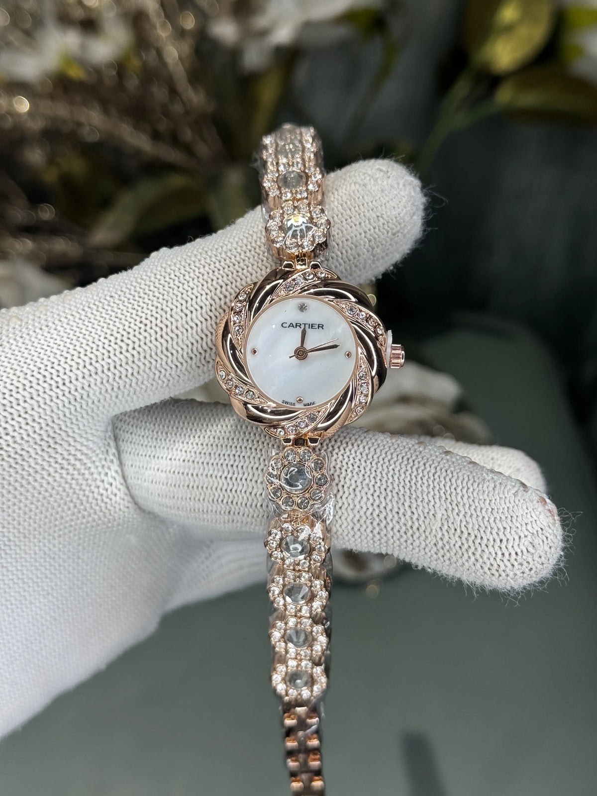 Cartie r Rose Gold Diamond Premium Ladies Watch