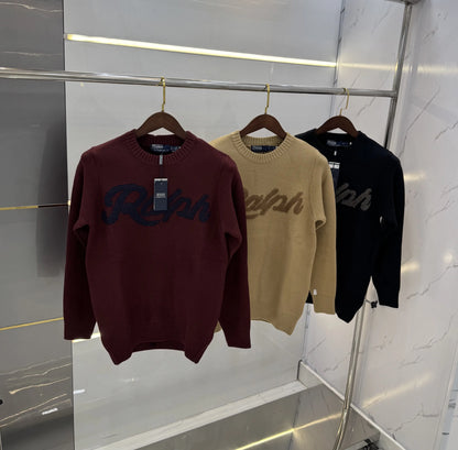 Ralp h  Lauren Beige Knitted Imported Pull Over