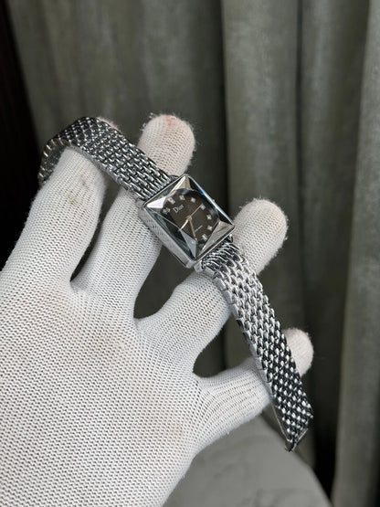 Dio r silver Black Square Premium Ladies Watch