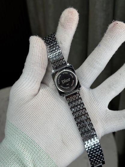 Dio r silver Black Square Premium Ladies Watch