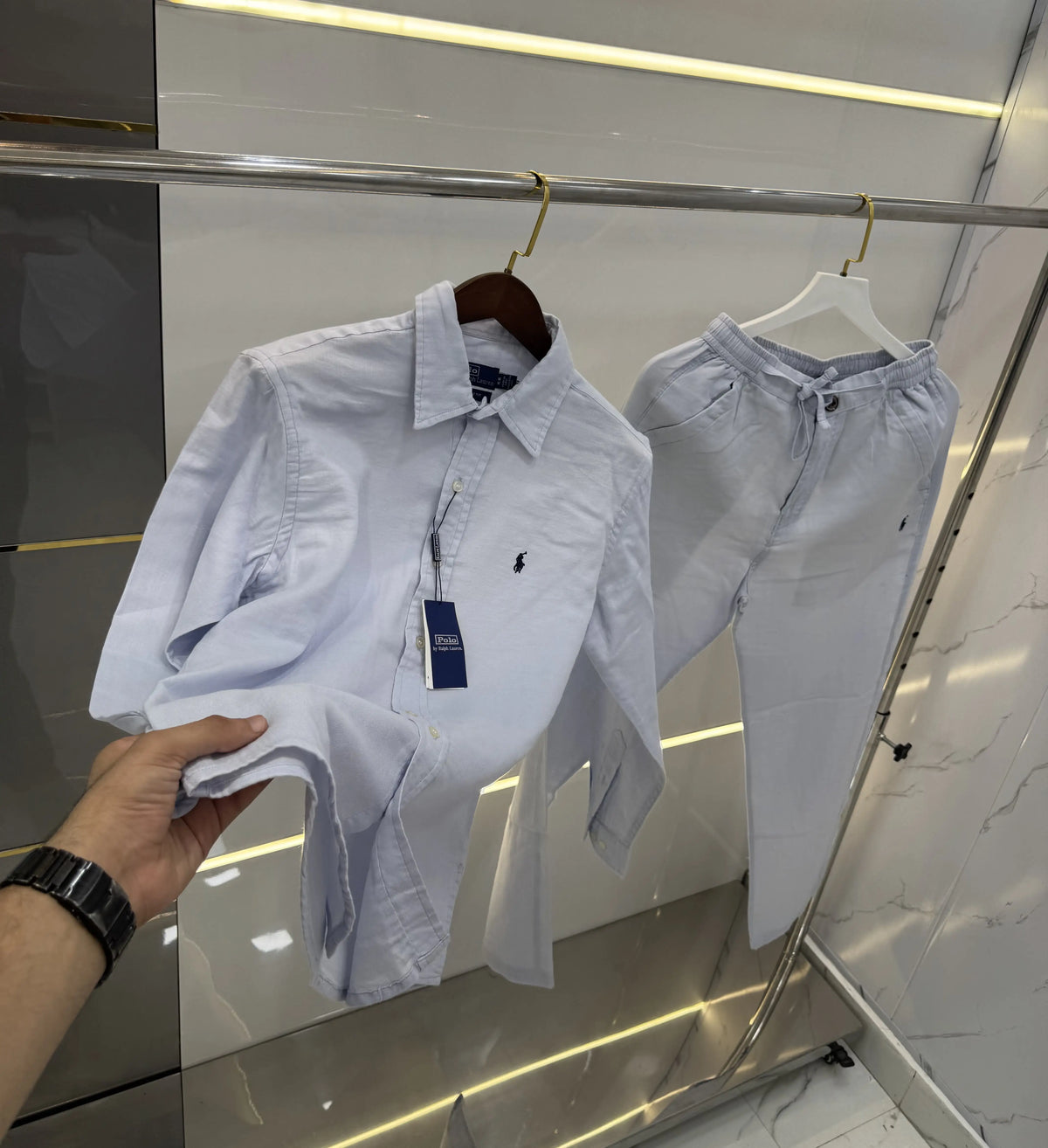 Ralph  Lauren Sky Blue Logo Work Premium Tracksuit
