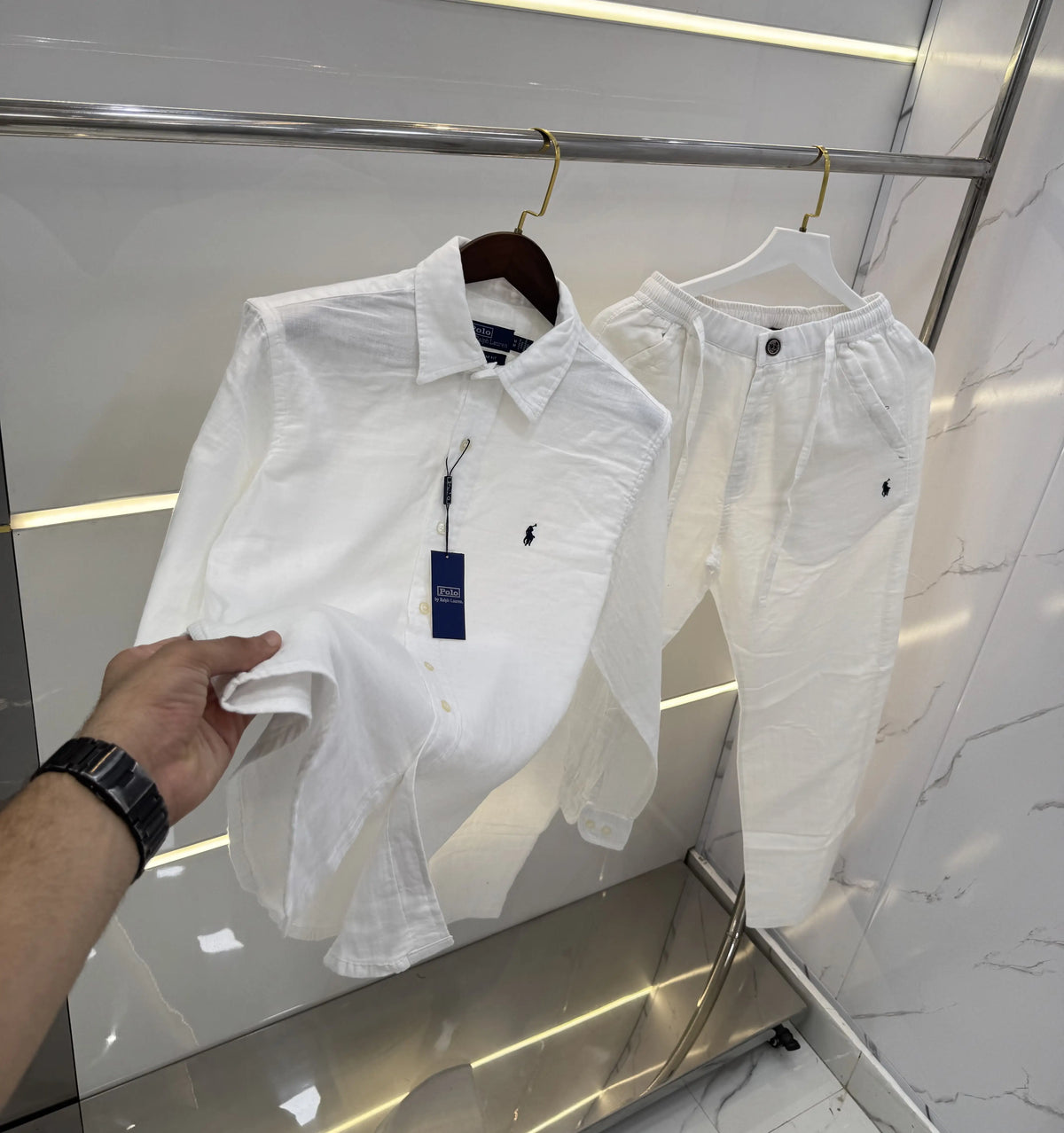 Ralph  Lauren White Logo Work Premium Tracksuit