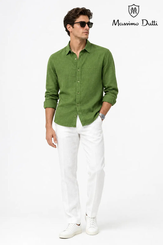 Massimo Dutti Green White Italian Imported Combo