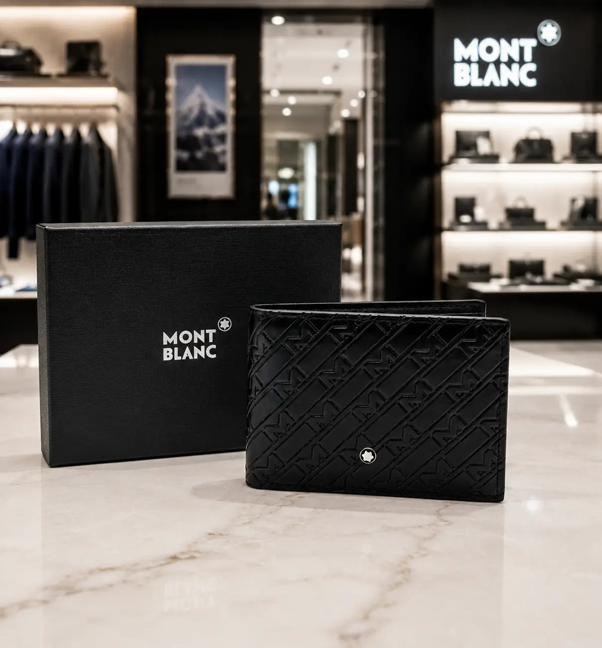 Mont Blan c Premium Wallet Black mb90
