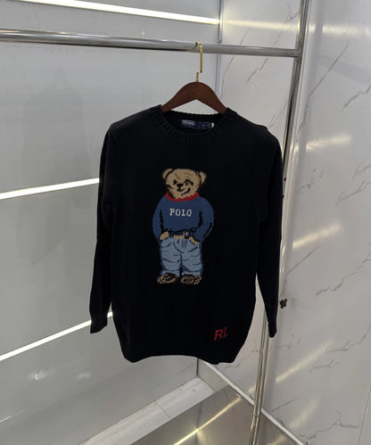 Ralph Lauren Black Teddy Knitted Imported Pull Over