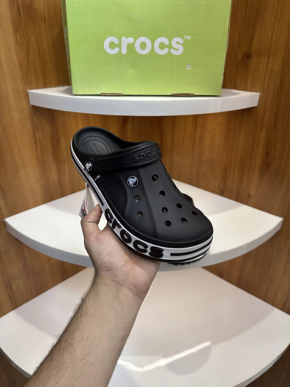 Crocs_Bayaband Clogs Black White
