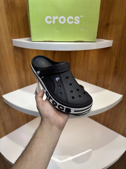 Crocs_Bayaband Clogs Black White