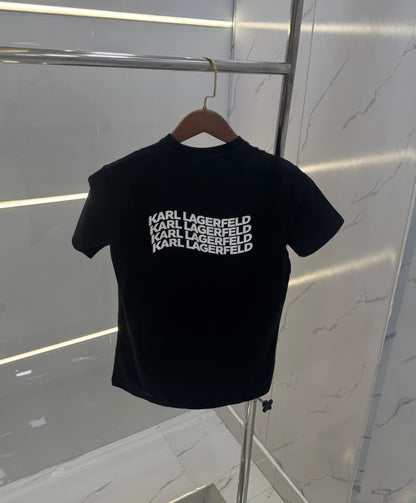 Karl Lagerfeld Black Logo Print Premium T-Shirt