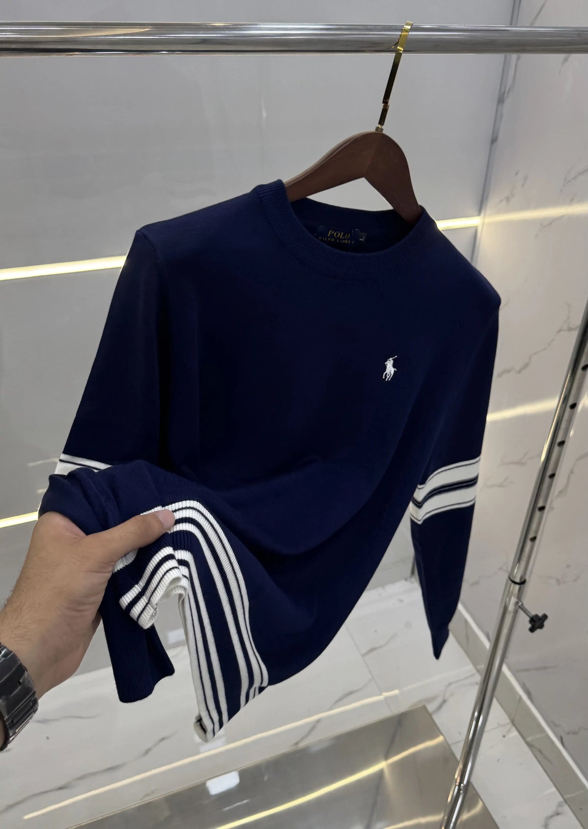 Ralp.h  Laure.n Navy Blue Imported Knitted Pull Over