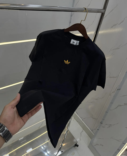 Adida s Black Logo Work Imported Oversized T-shirt