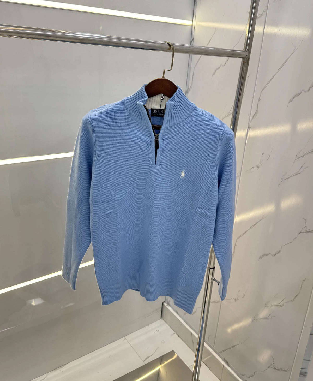 Ralph  Lauren Sky Blue Imported Knitted Pull Over