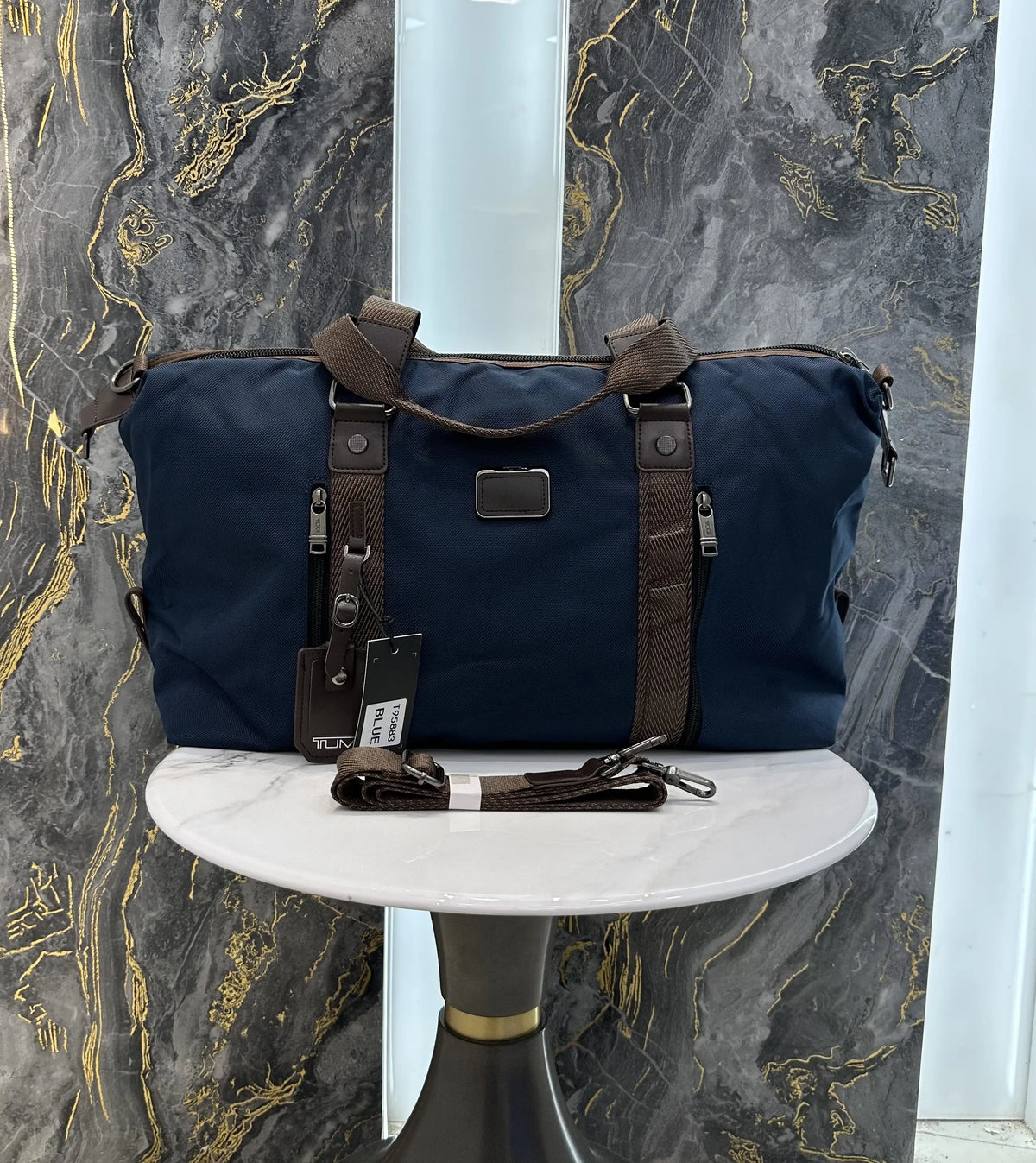 Tum i Alpha 3 Luxury Imported Duffel Bag Blue