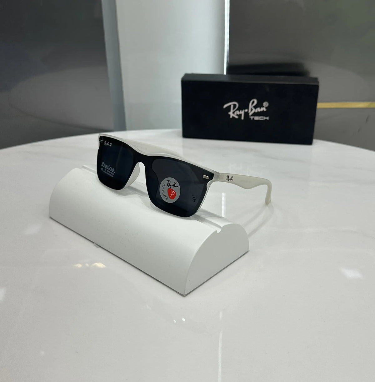 RayBan Ice Black Matt Premium Shades 4487