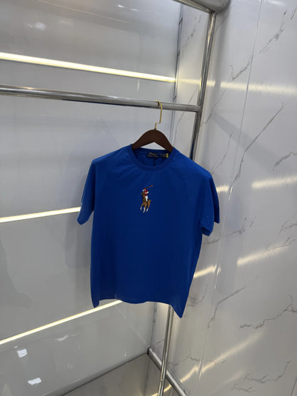 Ralp h Lauren Blue  Embroidery Logo premium Polo T-shirt