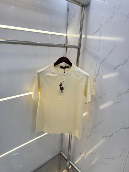 Ralp h Lauren Creme Embroidery Logo premium Polo T-shirt