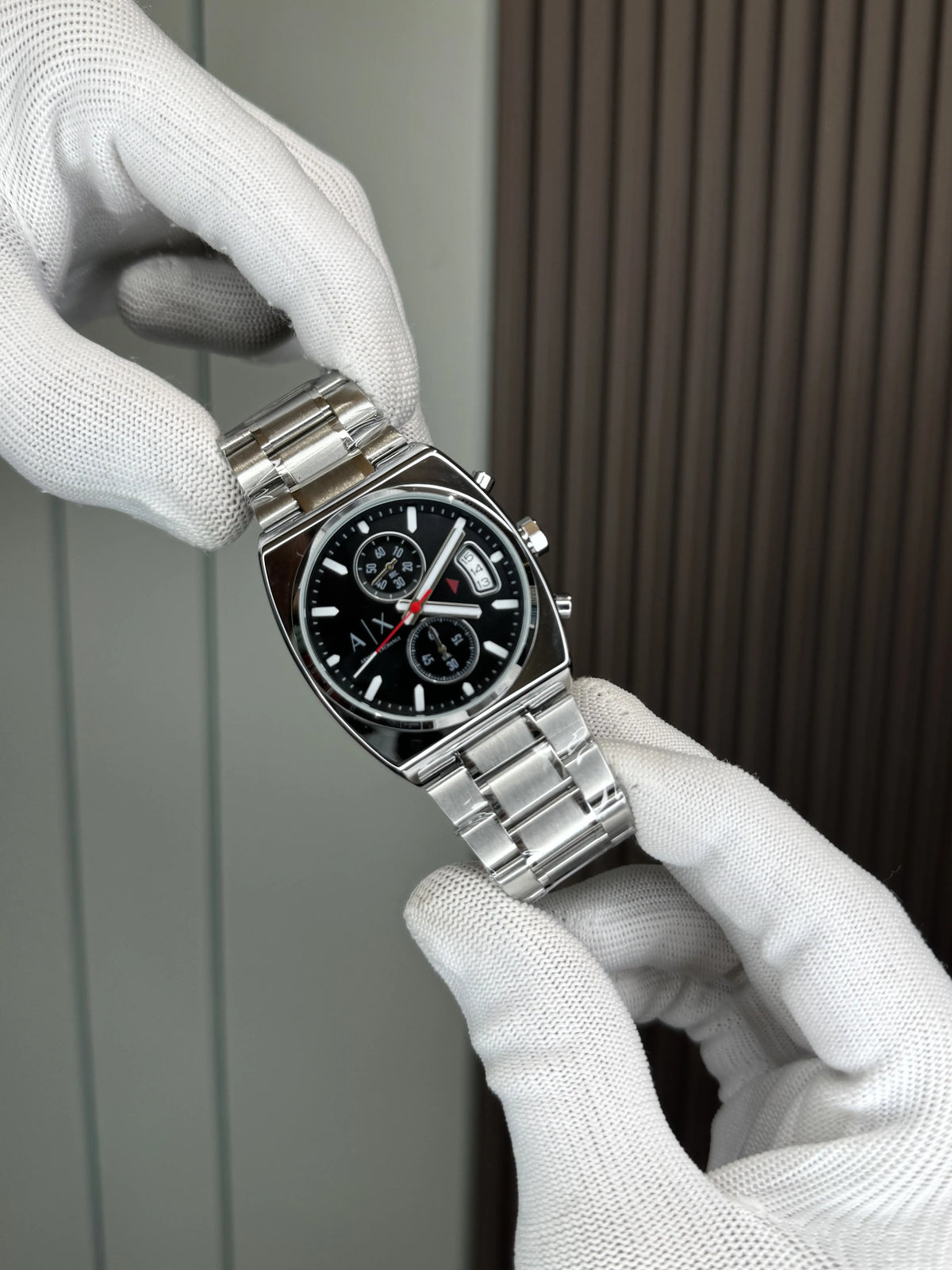 Arman i Exchange Oliver Silver Black Metal Premium Watch