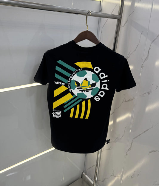 Adida s Black Logo Print Imported  T-Shirt