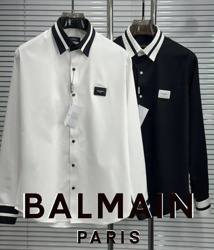 Balmai n Paris White Logo Print Premium Shirt With Original Box