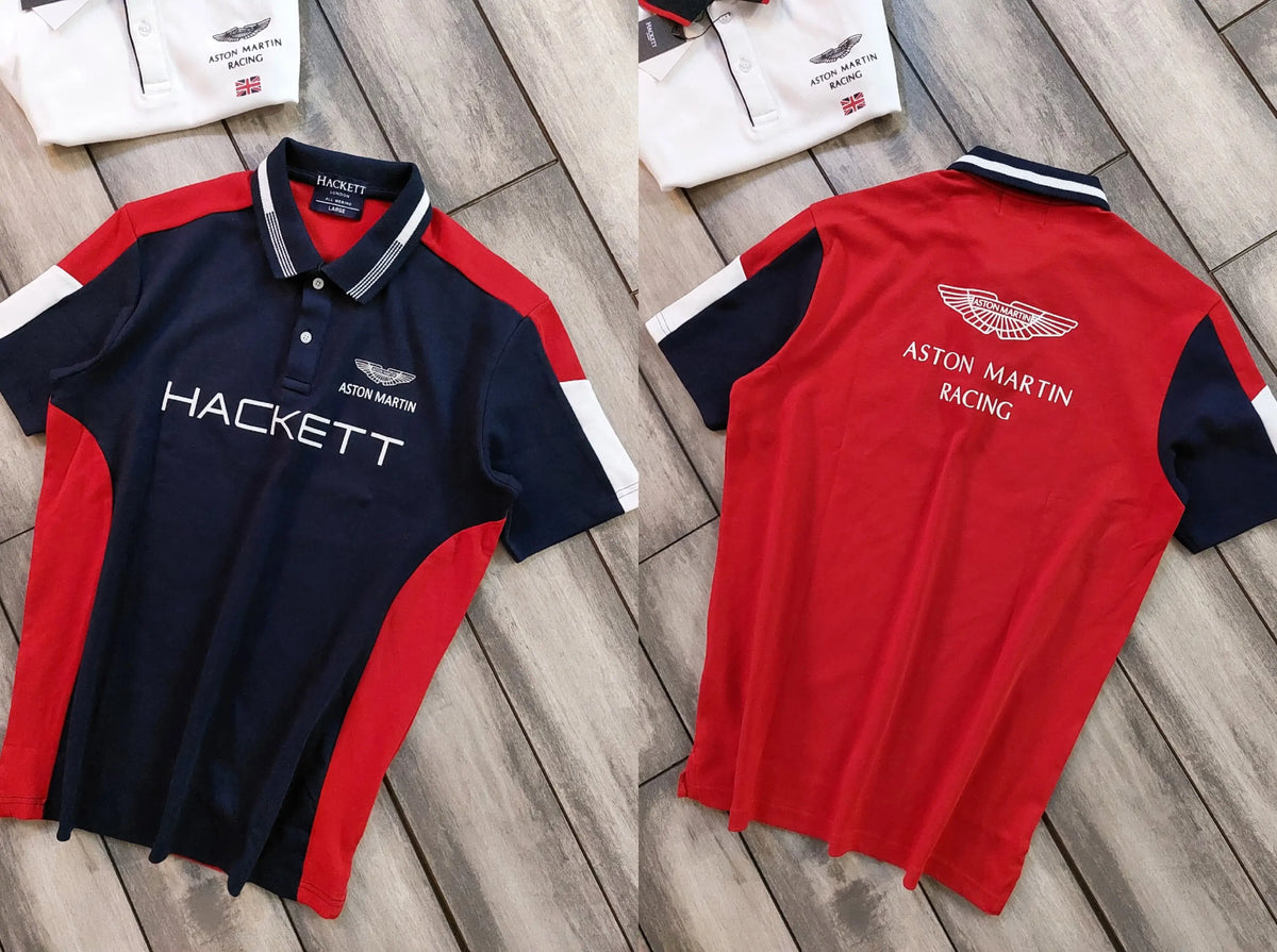Hacket Navy Blue Logo Work Premium Polo T-Shirt