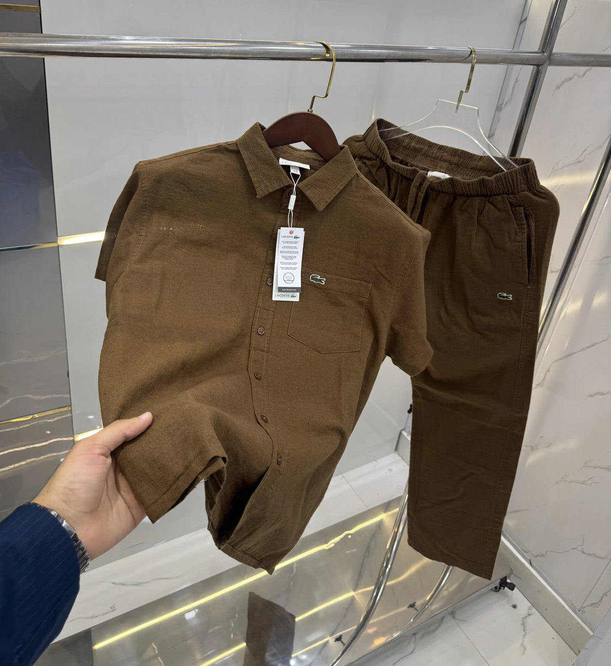 Lacost e Brown Logo Work Premium Tracksuit