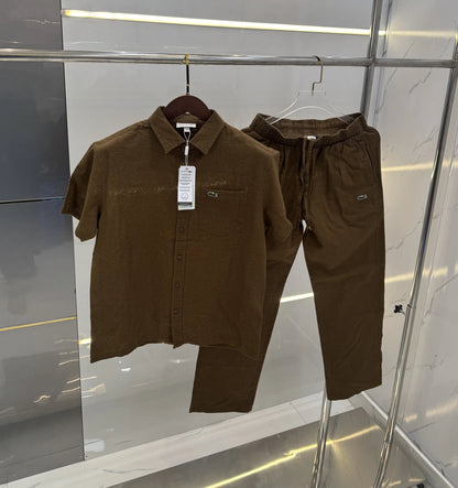 Lacost e Brown Logo Work Premium Tracksuit
