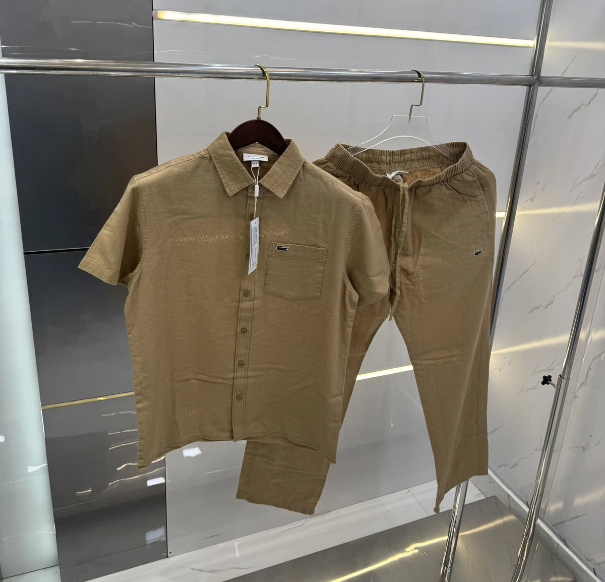 Lacost e Beige Logo Work Premium Tracksuit