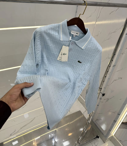 Lacost e Sky Blue Knitted Imported Pull Over