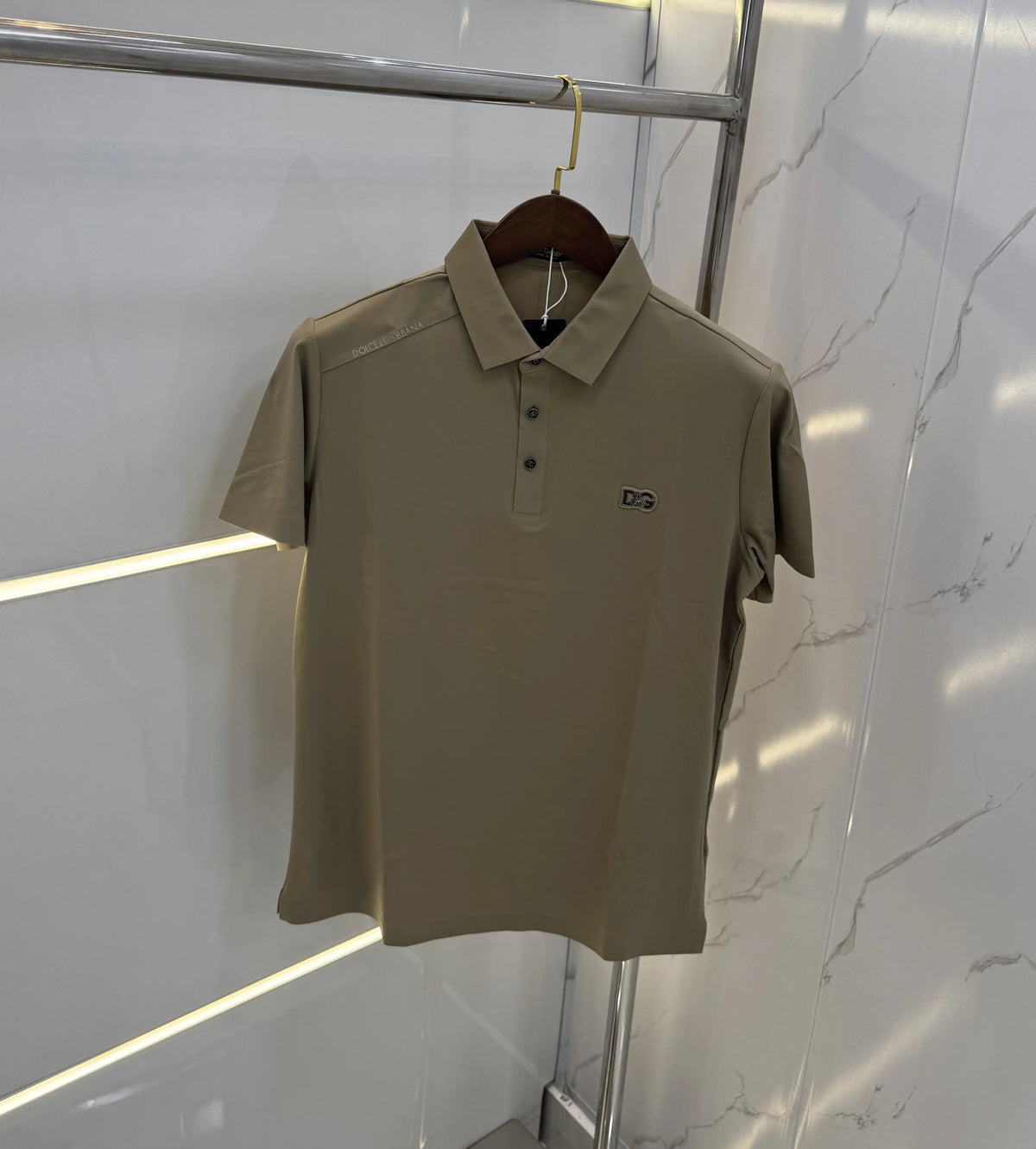 Dolce&Gabban.a Brown Luxury Polo T-shirt