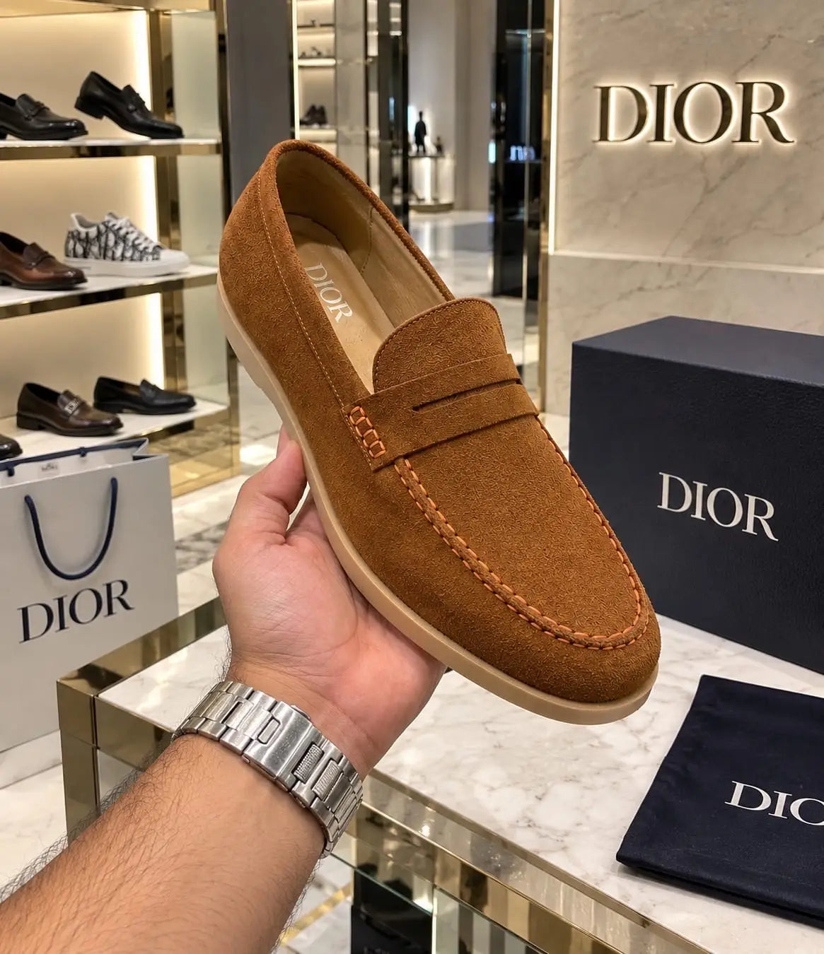 Dior_Tan Premium Suede Leather Formal