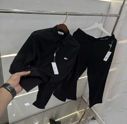 Lacost e Black Embroidery Work Italian Imported Combo