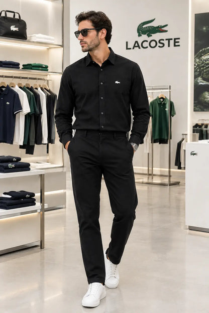 Lacost e Black Embroidery Work Italian Imported Combo